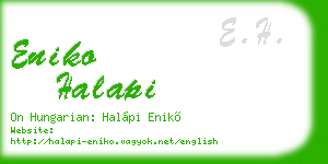eniko halapi business card